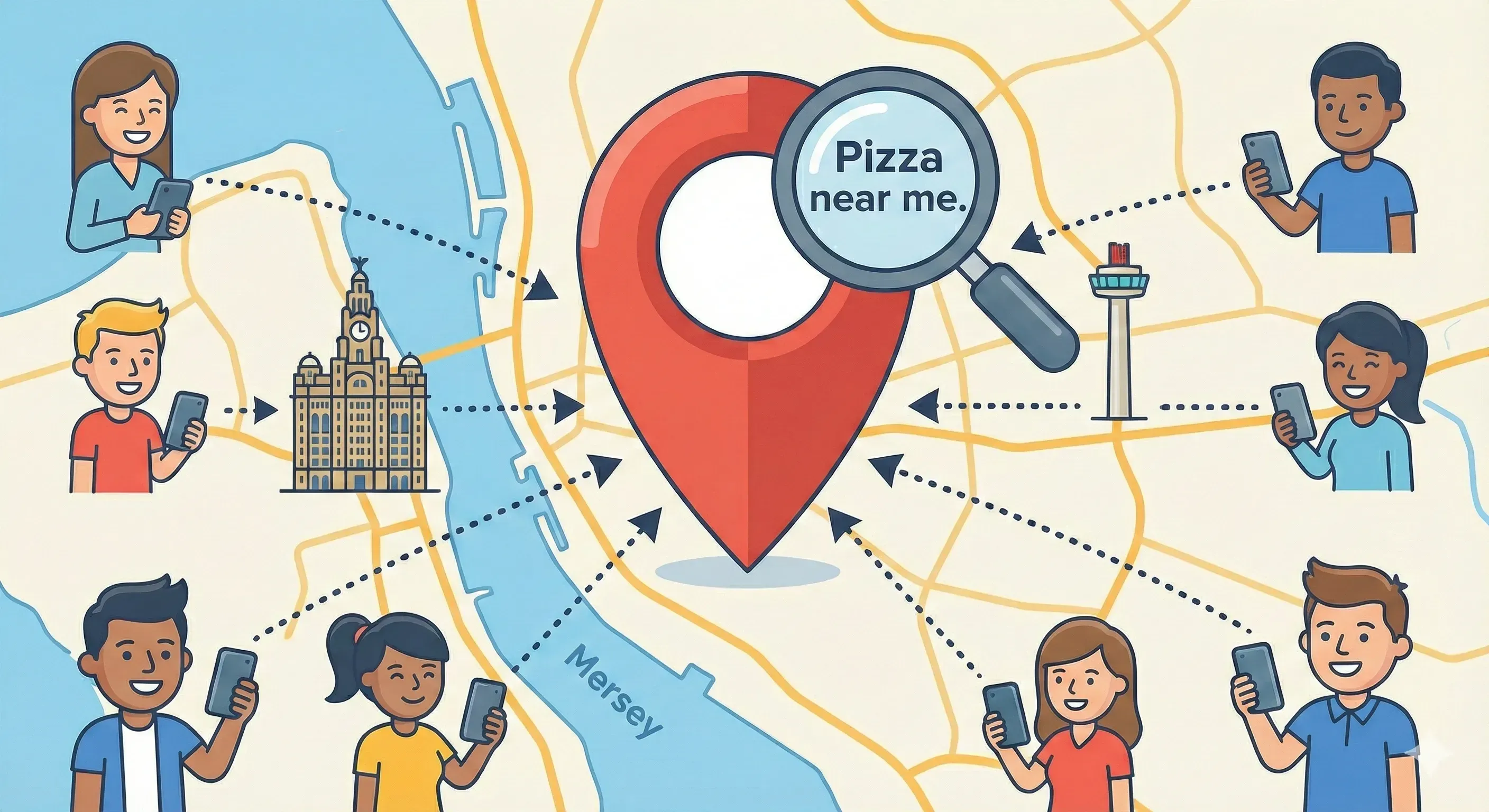 pizza near me in liverpool google illustration