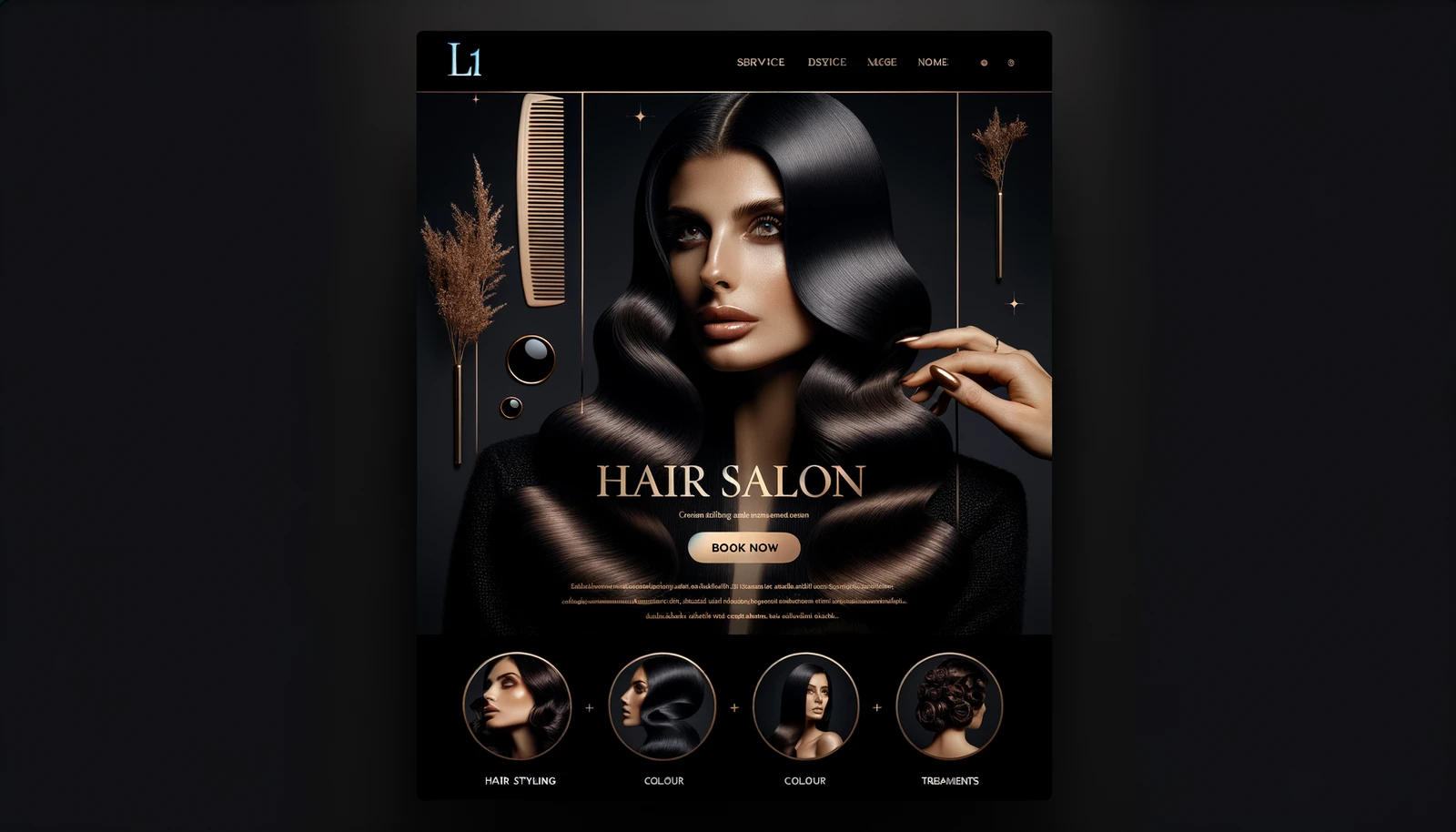 L1 Hair Design Mockup