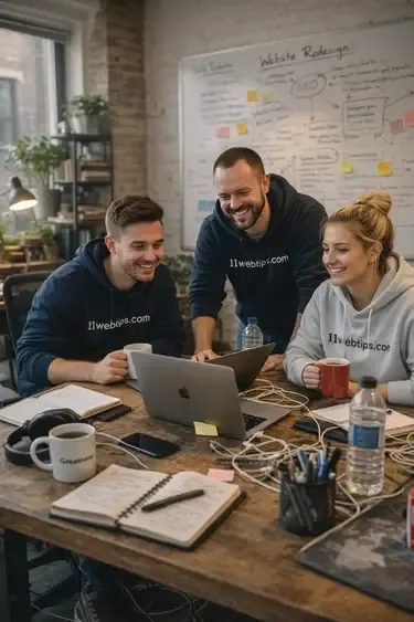 The L1WebTips team at work in Liverpool