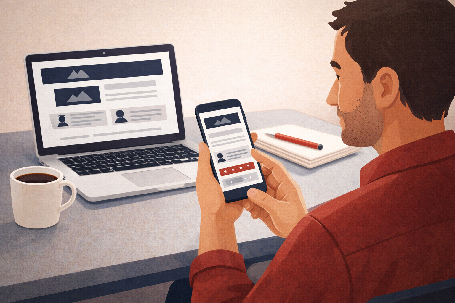 Liverpool business owner deciding between web design and SEO