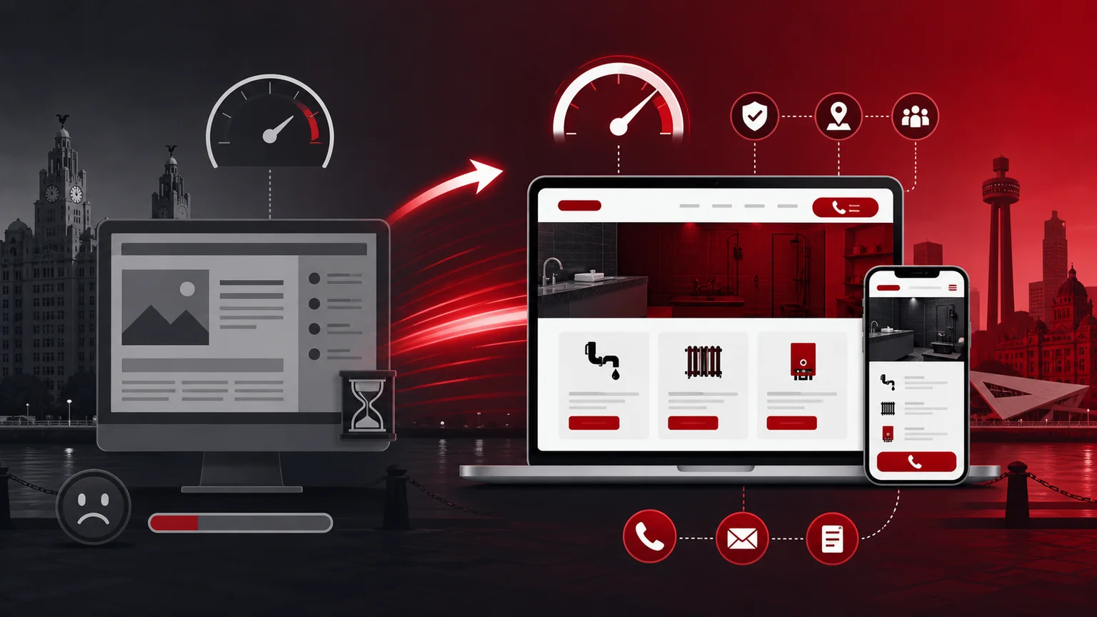 Liverpool trades website before and after speed improvement