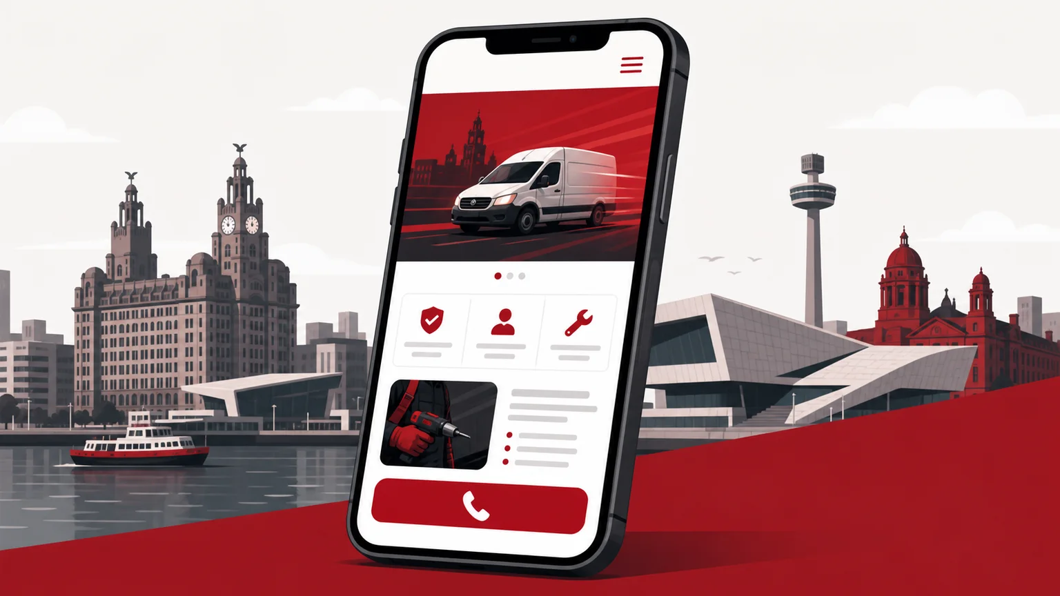 Mobile-first business website experience