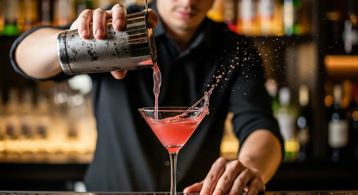 Action Shot of drink pour