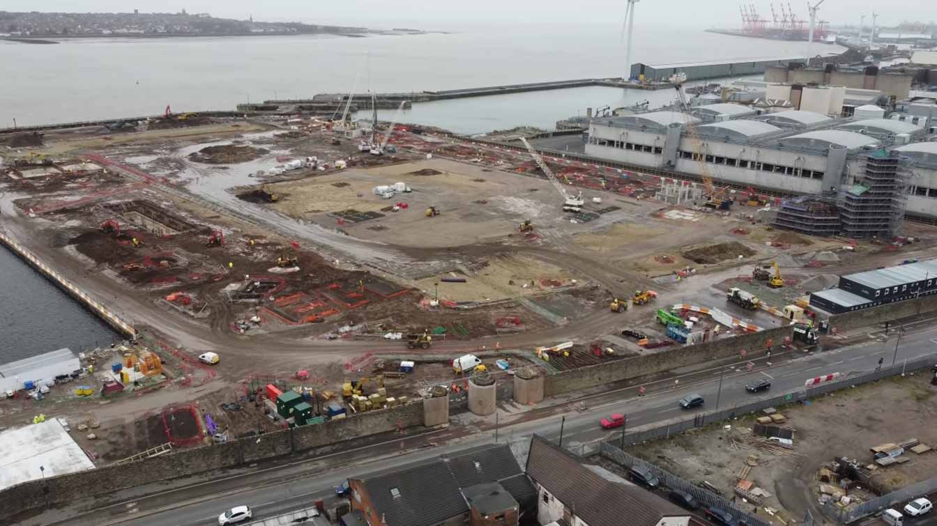 Image showing the dock infill process