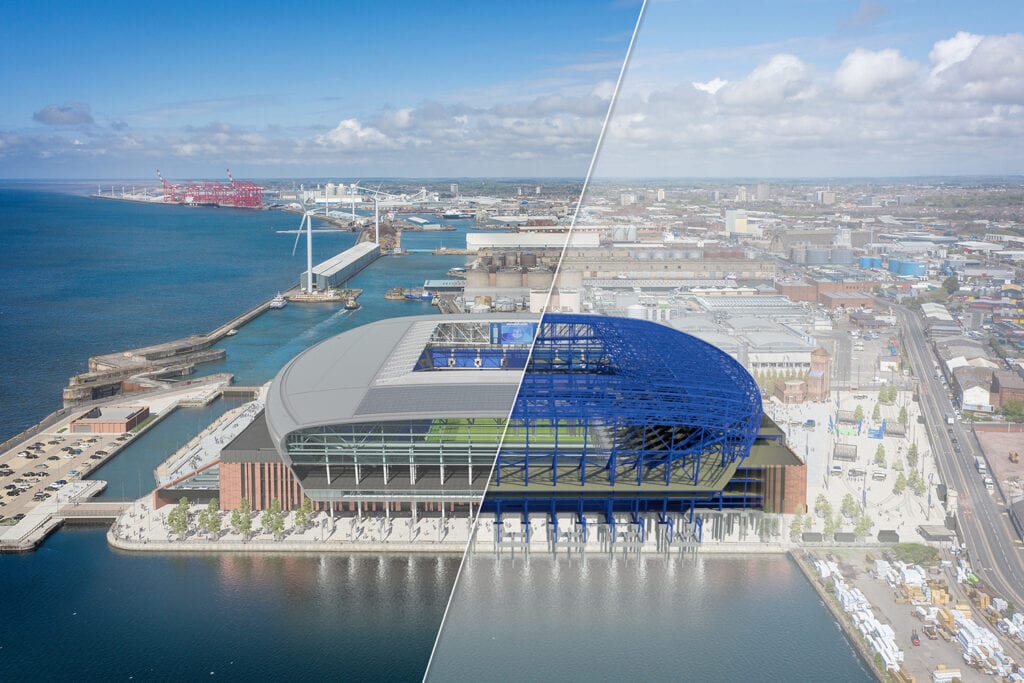 Image of the stadium hosting a concert or large event