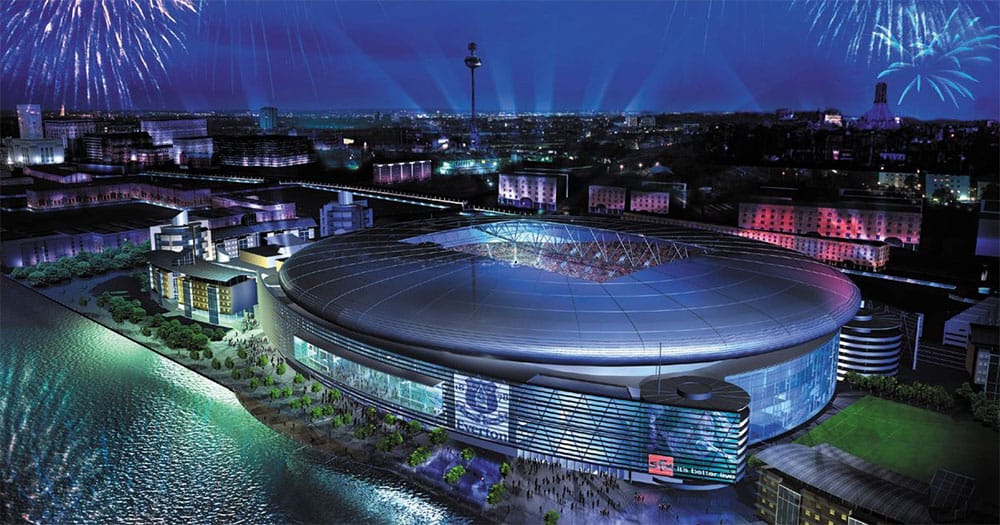 Rendering of the proposed King's Dock stadium