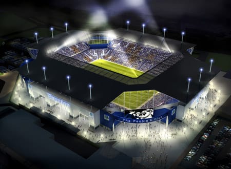 Image of the proposed Kirkby stadium and retail complex