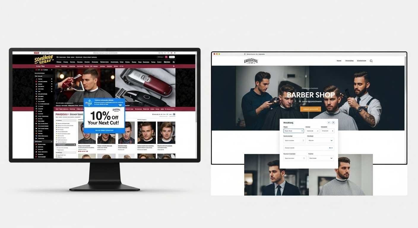 How We Built A Custom Website That Increased Bookings By 40% For A Liverpool Barber Shop 6 Before and After Website Screenshot