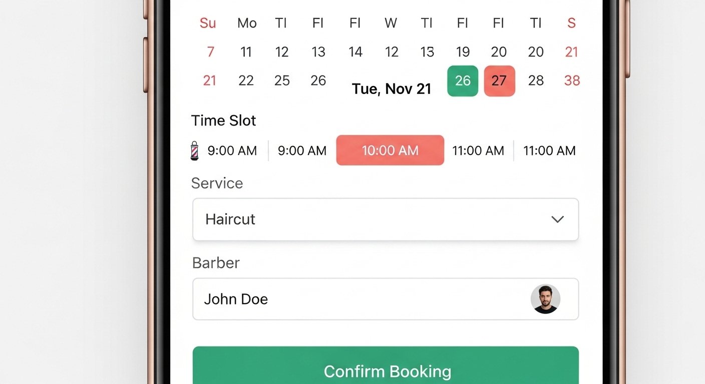 How We Built A Custom Website That Increased Bookings By 40% For A Liverpool Barber Shop 7 Online Booking System Interface