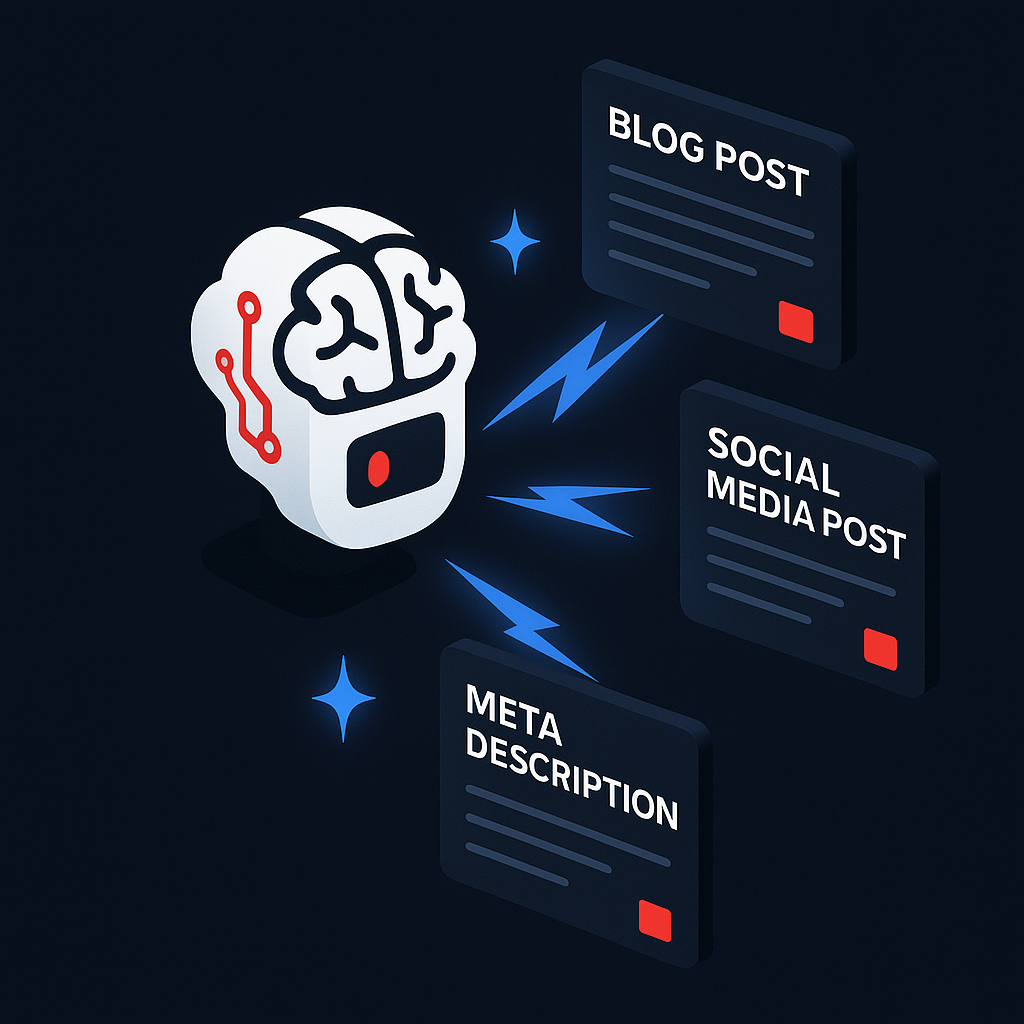 AI content creation tool interface