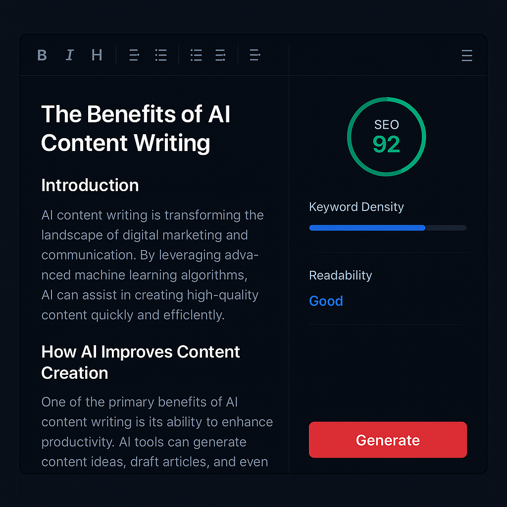 AI content writing tool