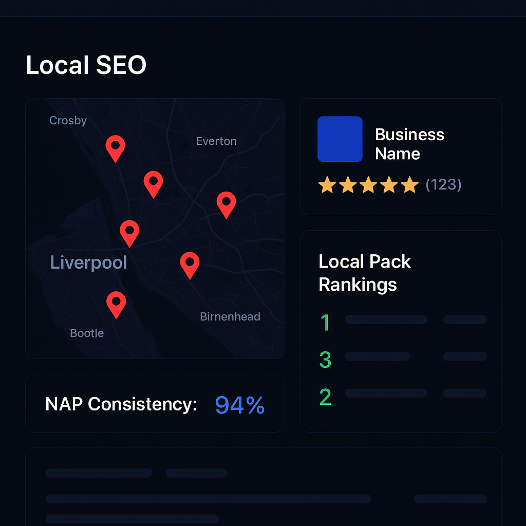 Local SEO map pack results